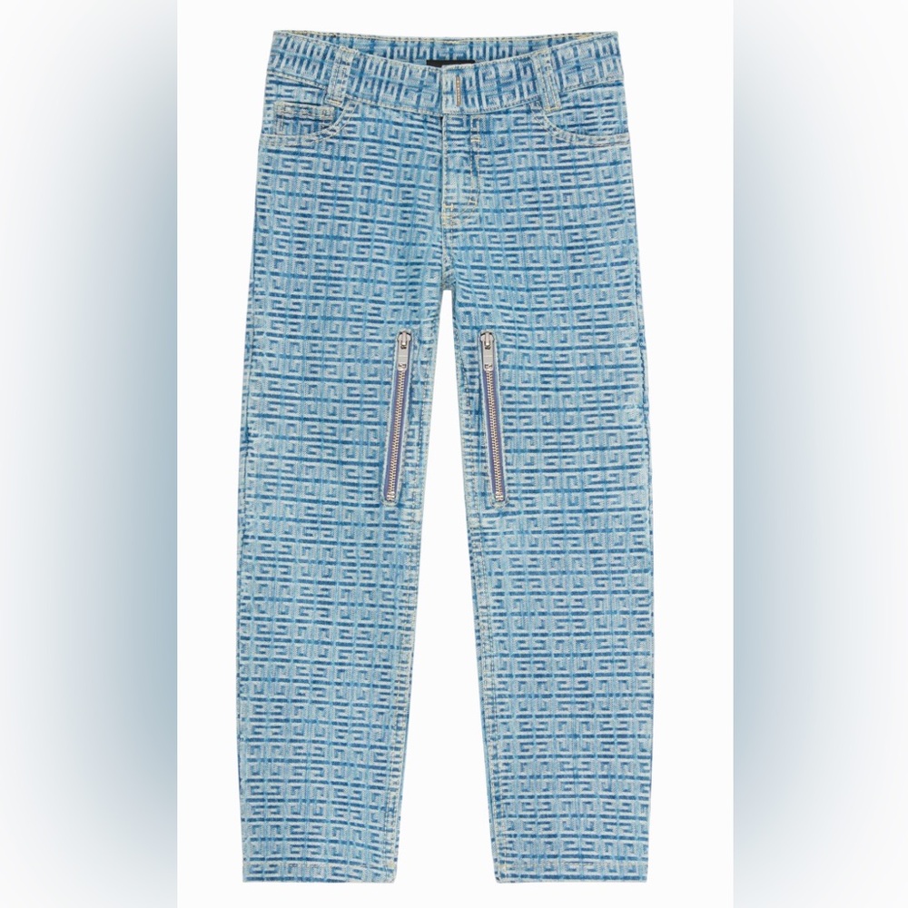 GIVENCHY JEANS IN 4G DENIM WITH ZIPS
